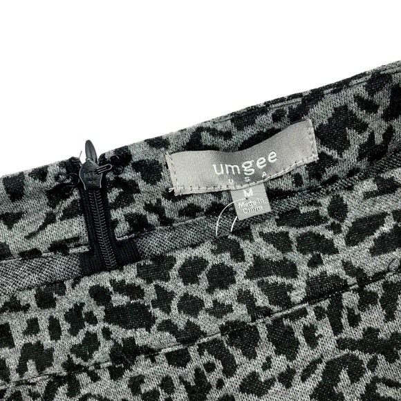 Umgee Gray Leopard Short Skirt - Picture 3 of 4